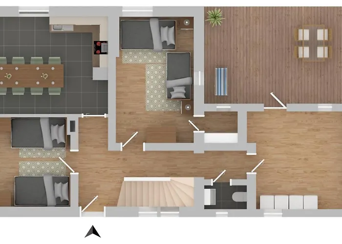 Worker's F7 - Haus Mit 4 Schlafzimmern Fuer 8 Personen Hébergement de vacances Wesel (North Rhine-Westphalia)